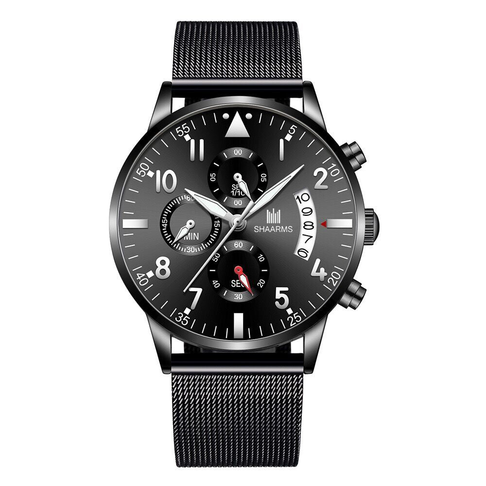 Men's Mesh Strap Quartz Watch