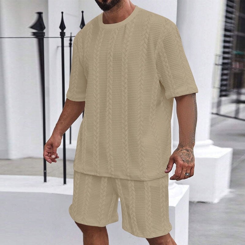 Shorts Sports Knitted Men's Suit