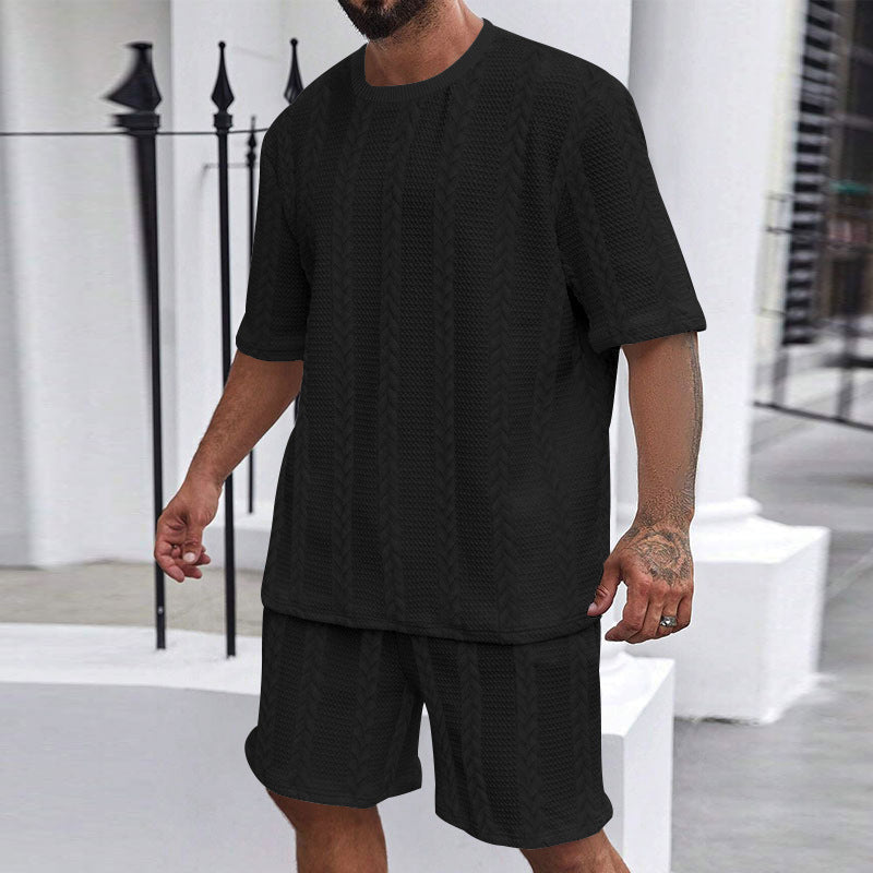 Shorts Sports Knitted Men's Suit