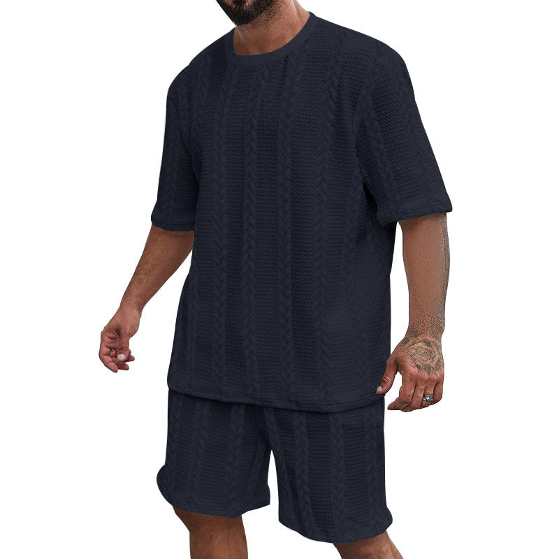 Shorts Sports Knitted Men's Suit