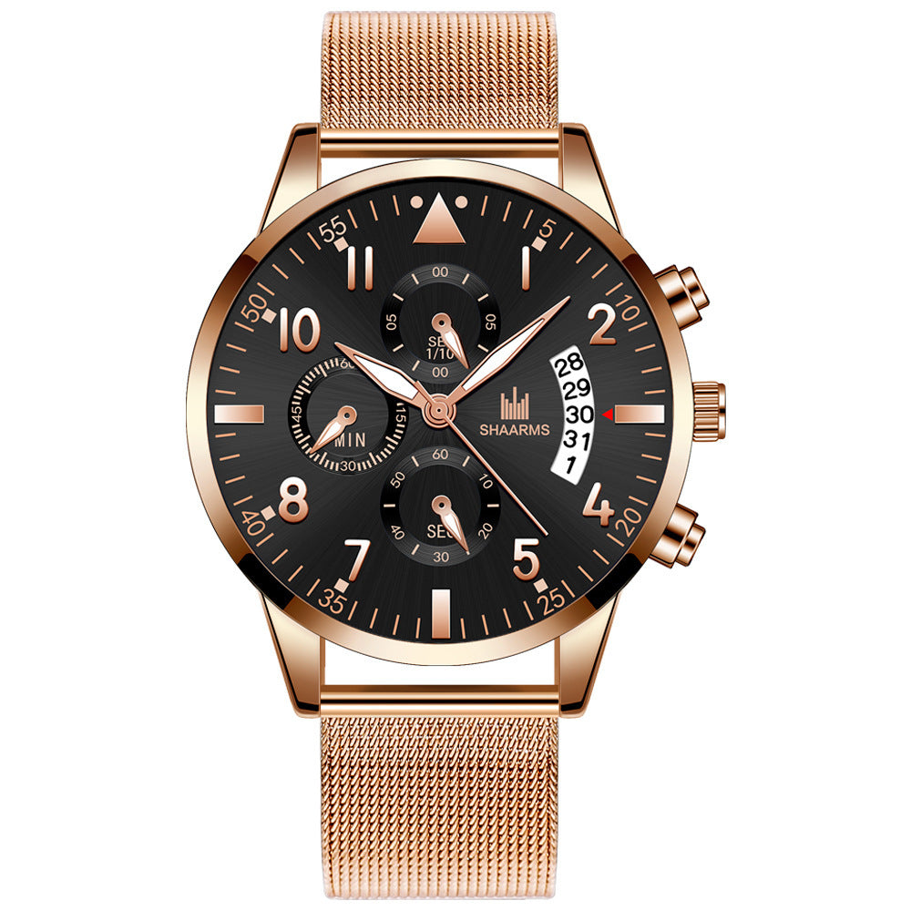 Men's Mesh Strap Quartz Watch